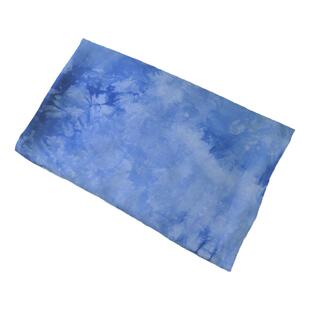 包邮 蓝色扎染棉绸夏服装面料绵绸全棉布料人造棉衣服裙子围巾DIY