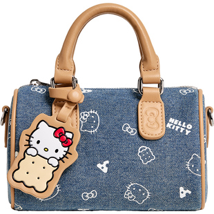 生日礼物TOUTOUhellokitty凯蒂猫牛仔保龄球包哈喽kt斜挎波士顿包