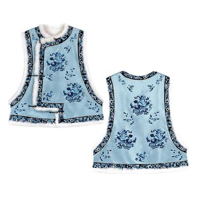 蓝晴玉雪丨一城风絮丨绣花冬马甲