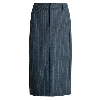 罗衣高级复古毛呢修身包臀半身裙