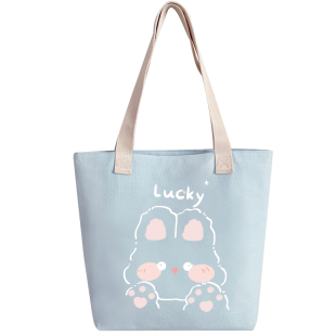 帆布包女2025新款大容量通勤手提布袋初中学生补习装书单肩包拎书