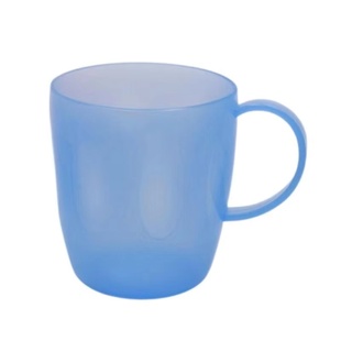 茶花大号鼓形漱口杯刷牙杯牙缸洗漱杯450ml带手柄塑料透明水杯口