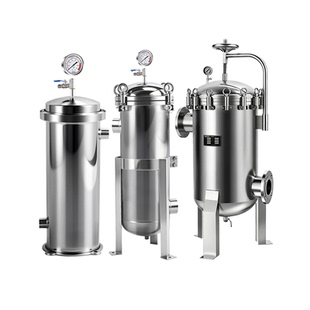 304不锈钢袋式过滤器法兰布袋精密保安工业用前置井水泥沙食用油