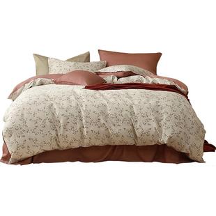 水星家纺中古风套件抑菌60支长绒棉贡缎四件套家用高端床品