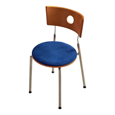 中古餐椅家用实木靠背椅网红复古椅小户型餐桌椅不锈钢设计师椅子