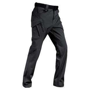 昂垦冬季IX9加绒战术长裤弹力直筒作训裤男特种兵军迷户外工装裤