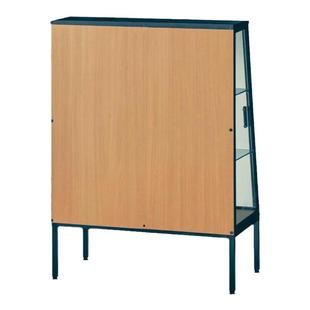 日式实木餐边柜玻璃手办展示柜餐具陈列柜梯形推拉门储物收柜