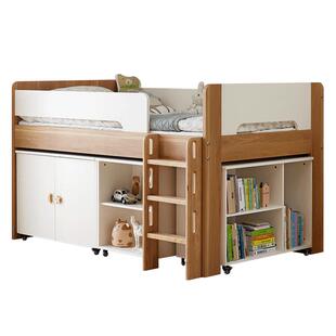 全友家居简约现代儿童床2026新款小户型儿童房男孩女孩储物半高床