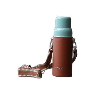 Tomic特美刻机械显温保温杯男焖茶杯女陶瓷内胆水杯背带天青600ml