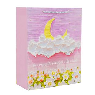 创意油画礼品袋文艺手提袋节日精美男女生日花束包装送礼物纸袋子