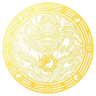 青龙贴洗衣机金属贴西南角墙贴