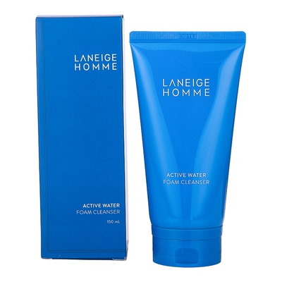 韩国兰芝男士洗面奶清爽泡沫洁面