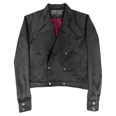 DETW编制双排扣廓形盔甲外套