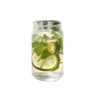 高颜值吸管玻璃杯ins风咖啡杯家用果汁杯子带盖水杯易拉罐可乐杯