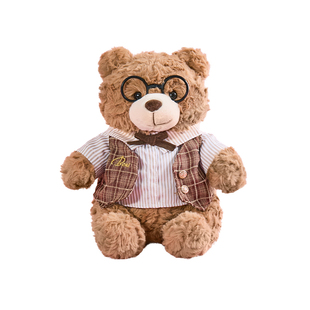 lenle伶俐牛仔小熊玩偶礼物送女生可爱毛绒玩具公仔陪伴安抚娃娃