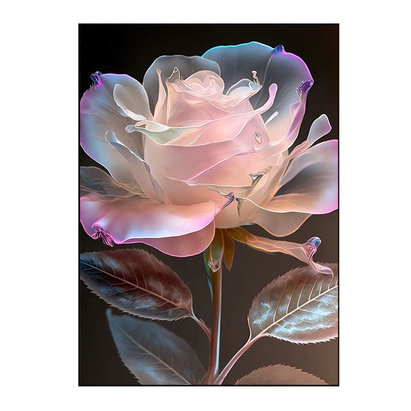 包邮新款客厅大画DMC十字绣正品 卧室 花篮玫瑰花语