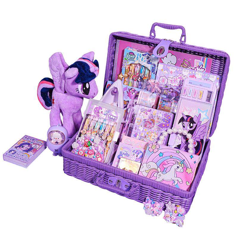 小马宝莉文具套装礼盒小学生10岁一年级玩具大礼包紫悦碧琪手账本女孩学习用品生日礼物手帐儿童女生盲盒铅笔