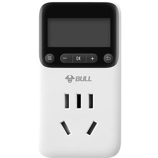 公牛定时器开关电动车电瓶车充电保护自动断电定时时控插座控制器