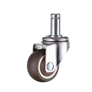 静至美通用转椅轮子电脑椅静音万向轮卡簧滚轮丝口橡胶轮办公椅轮