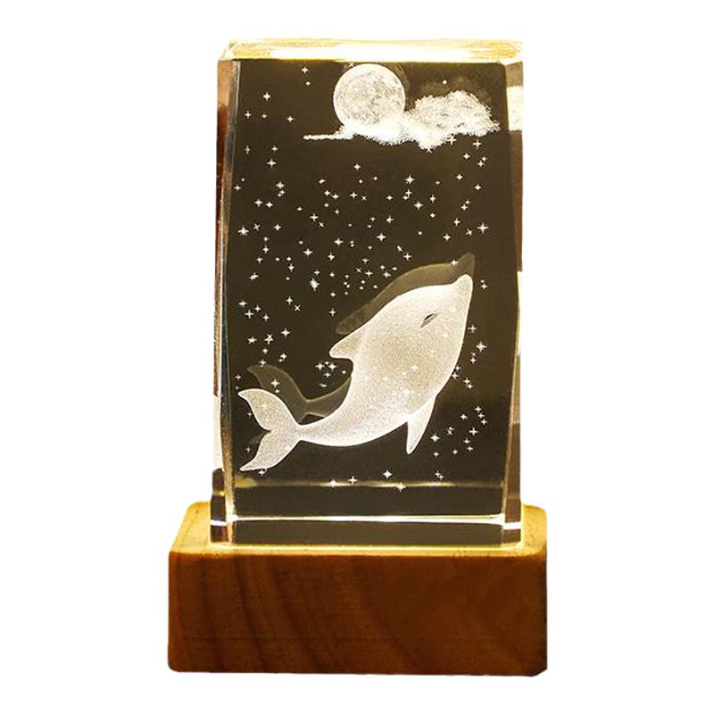海洋生物水晶摆件海豚水母装饰品