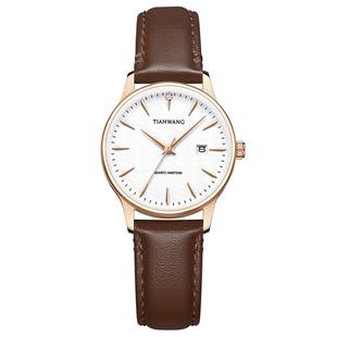 天王女士石英表轻薄水波纹小众风手表女款31541新年礼物