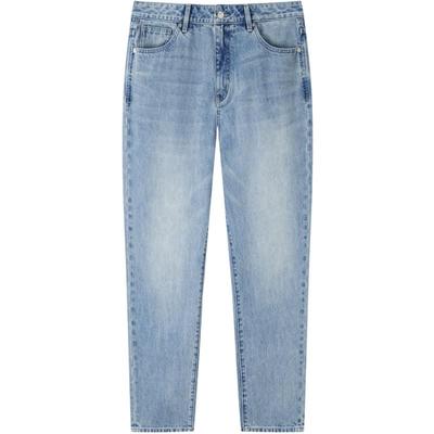 GXG男装凉感牛仔裤宽松锥形水洗