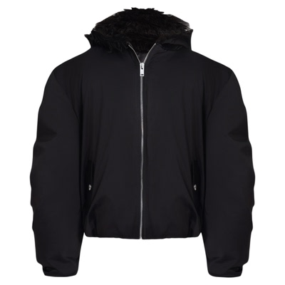 ArguE毛领拼接连帽棉服加厚外套