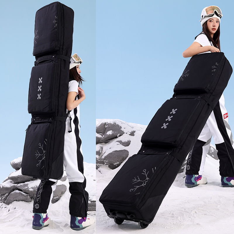 XXX滑雪板包带轮单板包带轮双板包滑雪滚轮包双板雪板包可托运