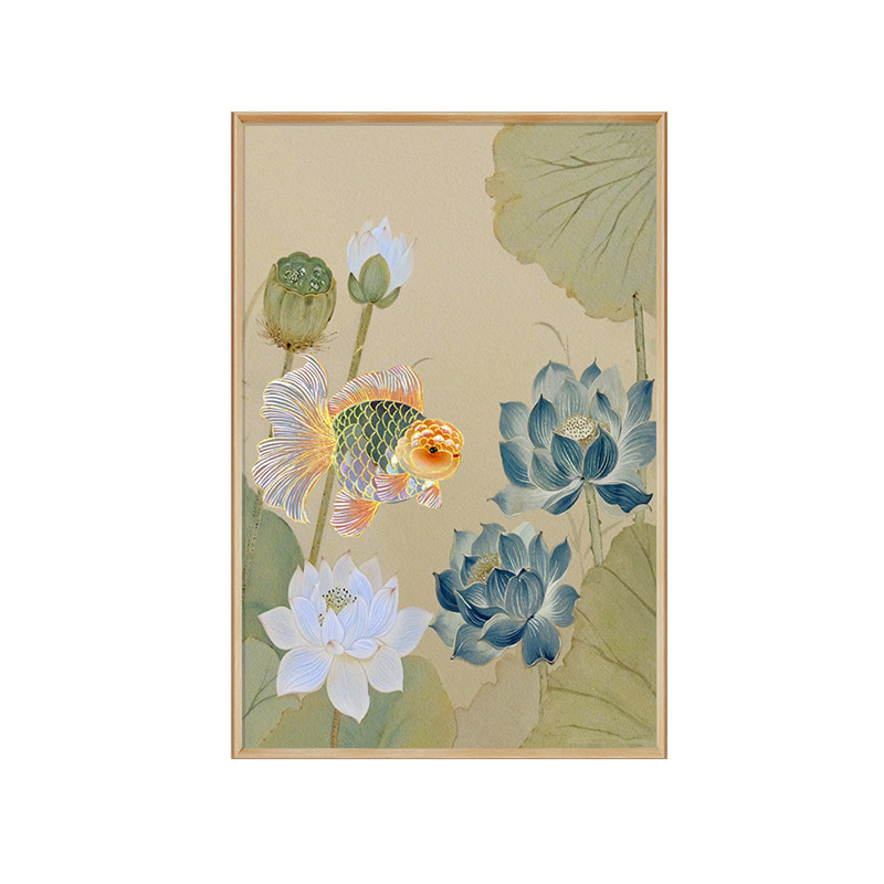 【磕碰包赔】荷花图客厅装饰画