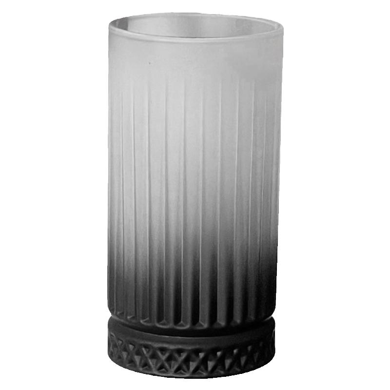 小众设计磨砂渐变黑玻璃杯喝水杯高颜值女家用饮料杯酒杯咖啡杯子