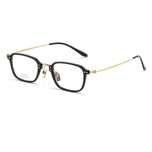 男大码女大脸加宽胖脸变色复古纯钛全框高度近视眼镜架面宽145mm