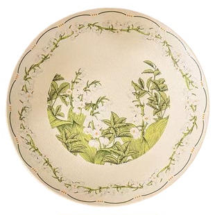 婉柠の碗幸福铃兰花釉中彩陶瓷餐具套装家用饭碗盘子好看的高颜值