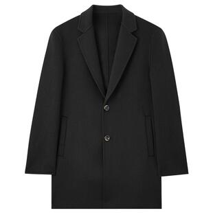 MindBridge冬季呢子风衣男士西装领毛呢外套2025年西装领羊毛大衣