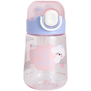 高颜值水杯夏季便携吸管杯 2020新款潮女童可爱ins风小杯子带刻度