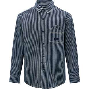 CAT卡特26春季新品男士复古工装宽松利落牛仔衬衫夹克商场同款