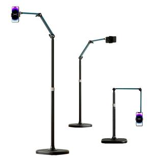 手机支架2025新款落地拍摄直播高端懒人便携专用多功能可升降家用金属加里底座俯拍立式跳舞稳固360度旋转架