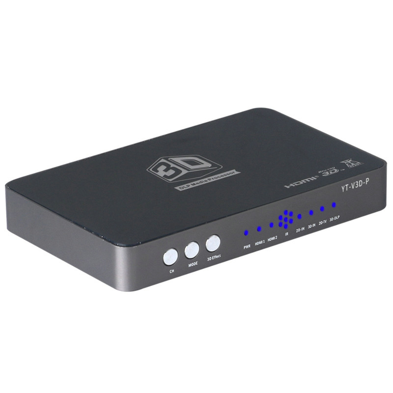 优霆2D转3D视频转换器DLP投影720P120HZ帧3D电视显示器左右格式