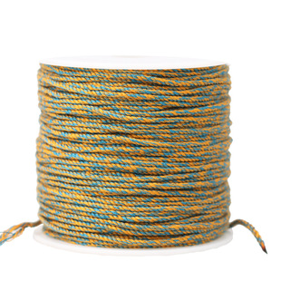 文玩手搓棉线藏式无弹力星月金刚手串绳子串珠彩色编绳佛珠线棉绳