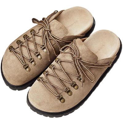 WHIMNOTION “HIKING MULE”头层牛皮反绒皮登山穆勒拖鞋男勃肯鞋