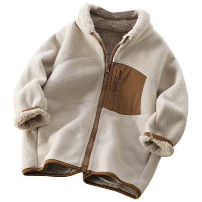 冬季加绒加厚儿童摇粒绒外套保暖