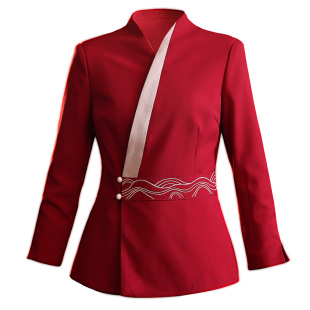 衣研堂酒店服务员工作服长袖中式餐厅餐饮火锅饭店员工服装女秋冬