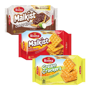 印尼Roma罗马洛麦芽饼干 malkist crackers罗姆松脆饼干早餐饼