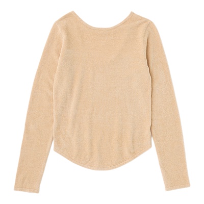 moussy 春季简约基础款圆领丝绒打底针织衫010HA670-8071