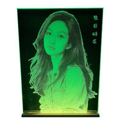 非遗玻璃画真人照片定制礼物