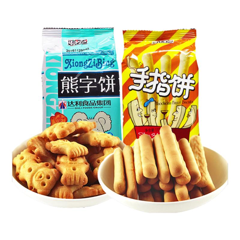 达利园好吃点115g熊字饼小熊造型饼干网红儿童休闲零食大礼包