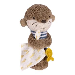 fehn德国进口小水獭抓握棒小熊布鲁诺精细运动玩偶婴儿安抚玩具