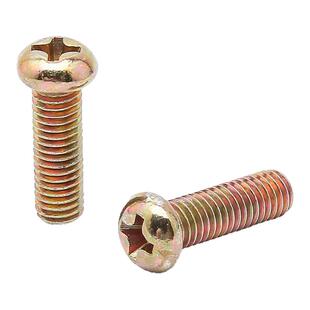 镀锌圆头十字螺丝小盘头机螺钉GB818M2M2.5M3M4M5M6白锌彩锌黄锌