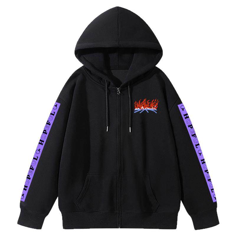 王楚钦孙颖莎莎hope同款开衫拉链连帽卫衣男女青少年春秋冬加厚绒