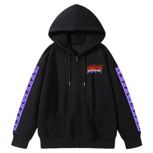 王楚钦孙颖莎莎hope同款开衫拉链连帽卫衣男女青少年春秋冬加厚绒