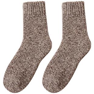 超厚羊毛袜子男长袜秋冬季男士中筒加绒加厚保暖东北毛绒冬天棉袜